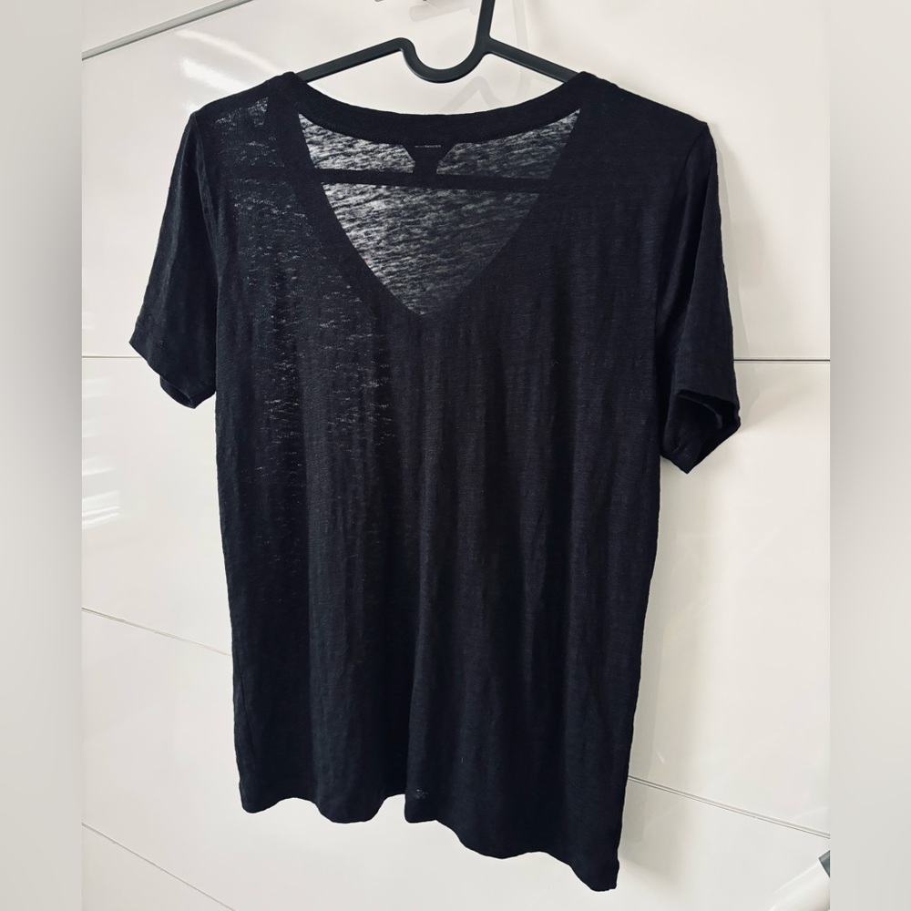 Ann Taylor Black Boyfriend Tee XS